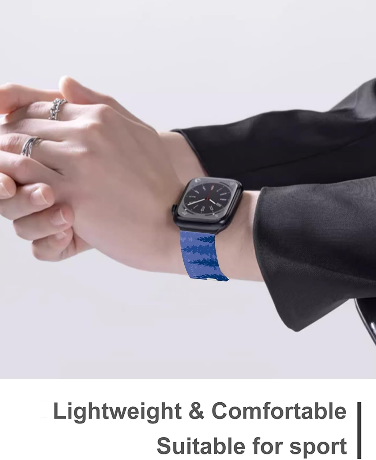 Sport Watch Bands Compatible with Apple Watch Band 38Mm 40Mm 41Mm for Women Men, Adjustable Soft Silicone Replacement Smartwatch Wristband for Iwatch Series 7 6 5 4 3 2 1 SE