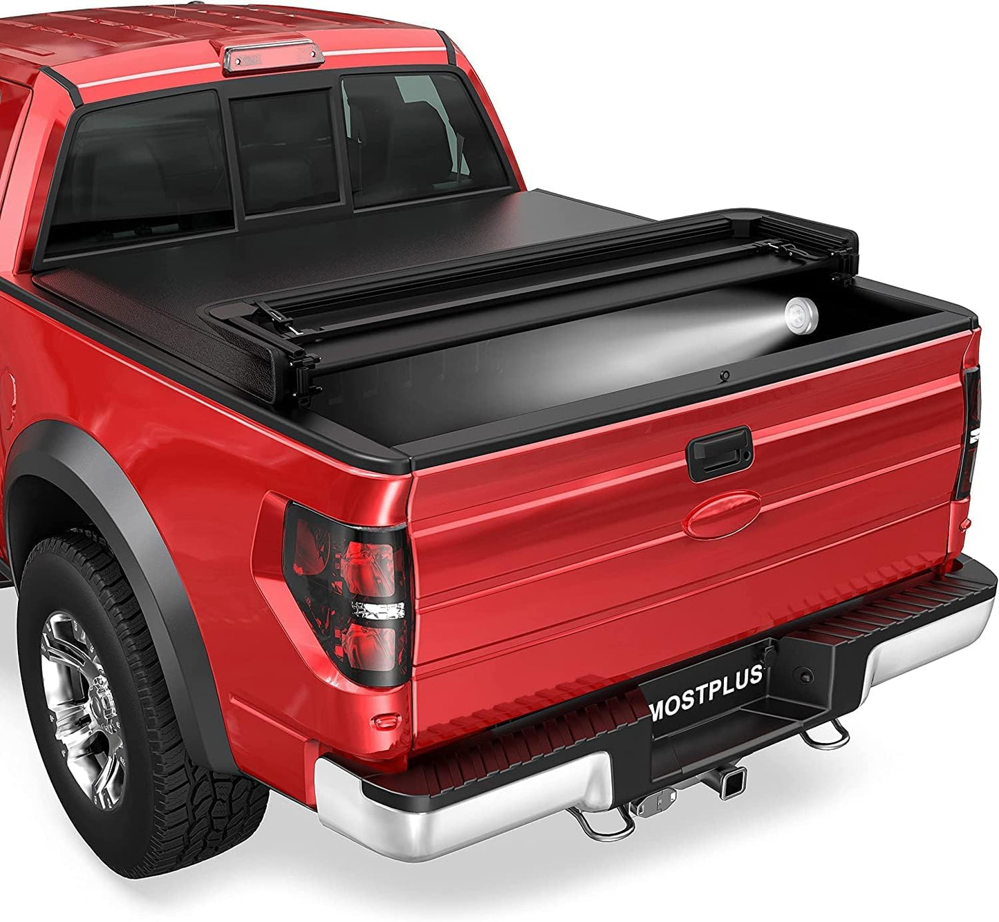 Quad Fold Hard Truck Bed Tonneau Cover Compatible with 2009-2014 Ford F150 F-150 (Excl. Raptor Series) Styleside 5.5 FT-66 Inch Aluminum Bed