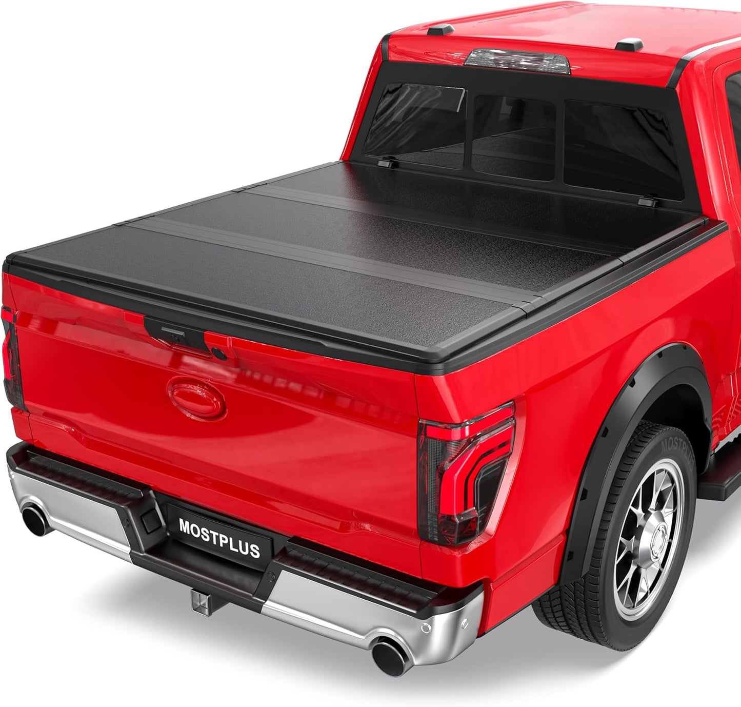 Quad Fold Hard Truck Bed Tonneau Cover Compatible with 2009-2014 Ford F150 F-150 (Excl. Raptor Series) Styleside 5.5 FT-66 Inch Aluminum Bed