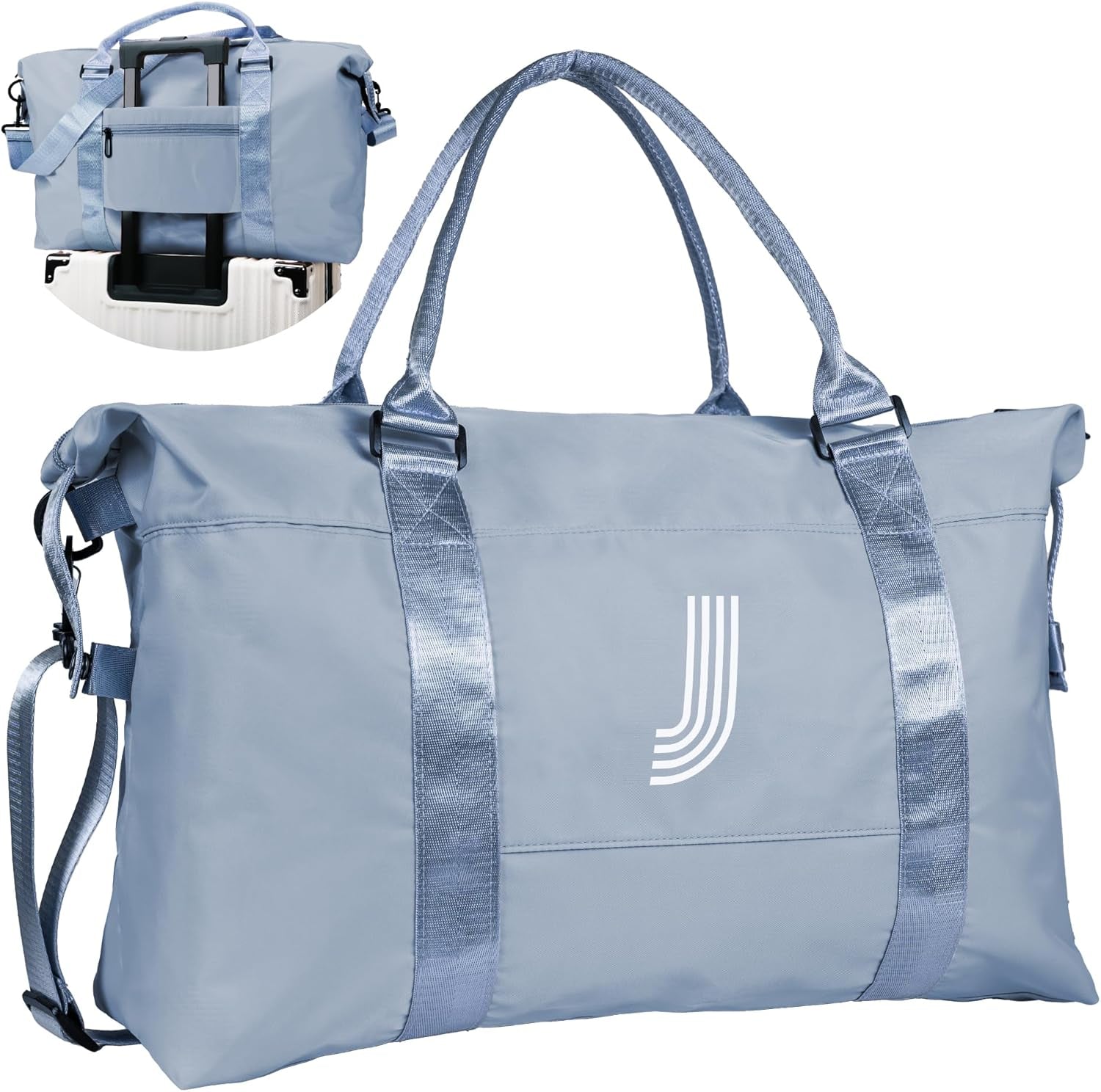 Gifts for Girls - 5 6 7 8 9 10 11 12 13 14 15 16 18 Year Old, Initial Travel Duffel Bag, Girl Personalized Bags, Kids Sports Bag, Monogram Overnight Bag for Kid, Gift for Friend (Letter B)