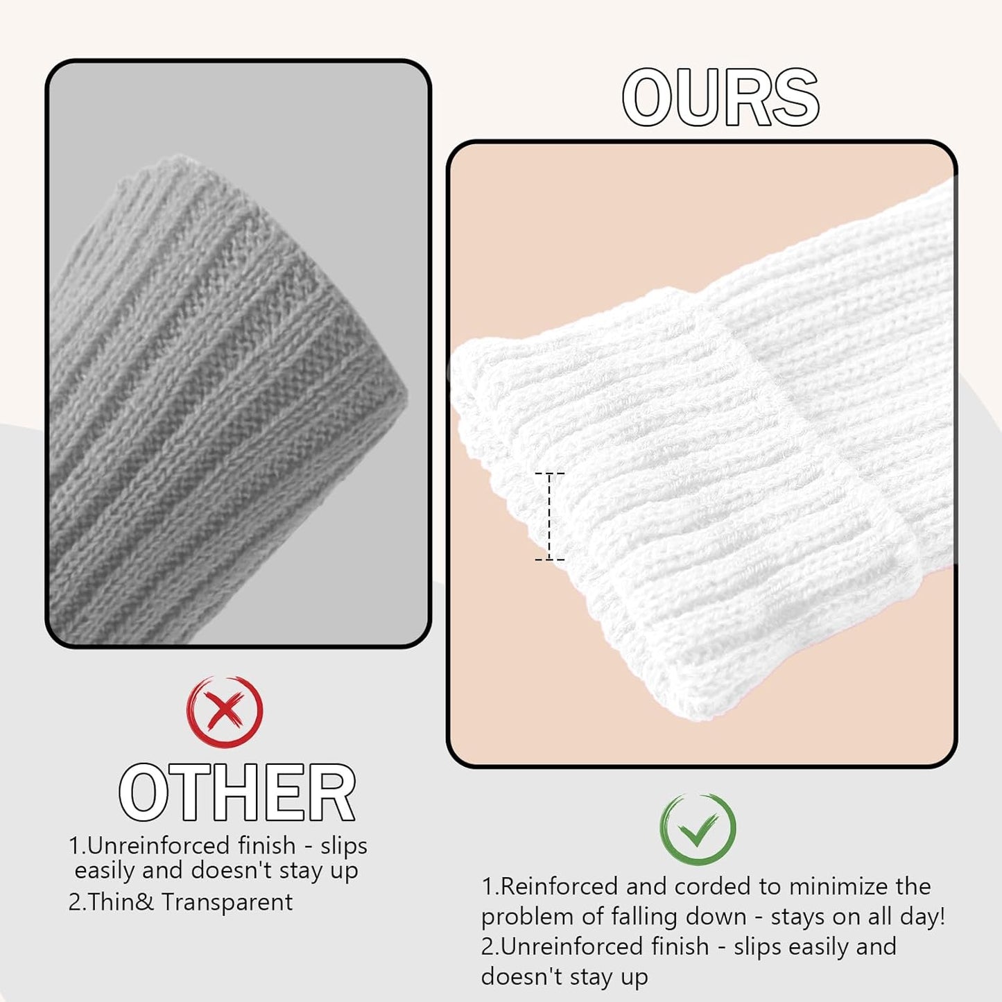 Leg Warmers for Women 80S 90S Outfit Fashion Neon Ribbed Leg Socks Fashion Y2K Neon Accessories Sports Yoga (2 Pairs)