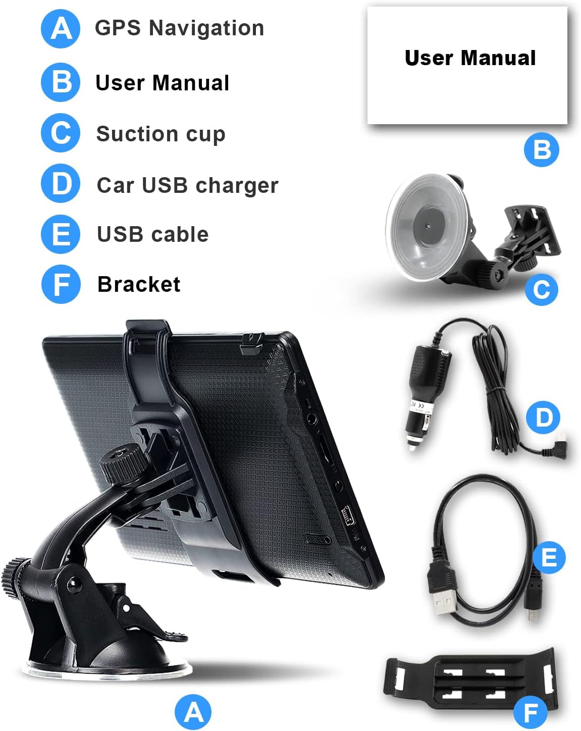 N800 GPS Navigator for Car with Bluetooth, 7” Truck GPS Commercial Drivers, 2025 Maps (Free Lifetime Updates), Semi Trucker GPS Navigation Systems, Custom Truck Routing TRUCK DRIVER