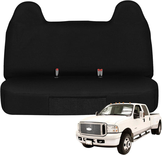 Custom-Fit Front Bench Seat Cover Replace for 1999-2007 Ford F250 F350 F450 F550 Ford F-Series Black Oxford Interior Cover Accessories(Machine Washable)