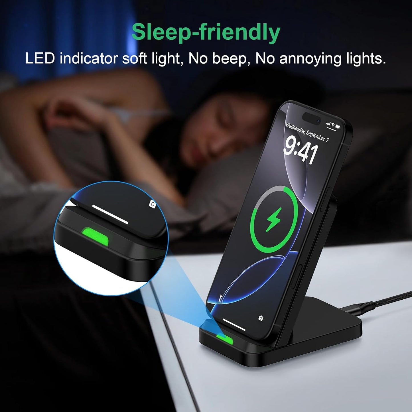 Wireless Charger Fast Charging Station for Samsung Galaxy S25 Ultra/S25/S25+/S24 FE/S24 Ultra/S24/S23/S22/S21/S20,Wireless Phone Charger Android Charger Stand Compatible for Motorola Moto G Power 2025