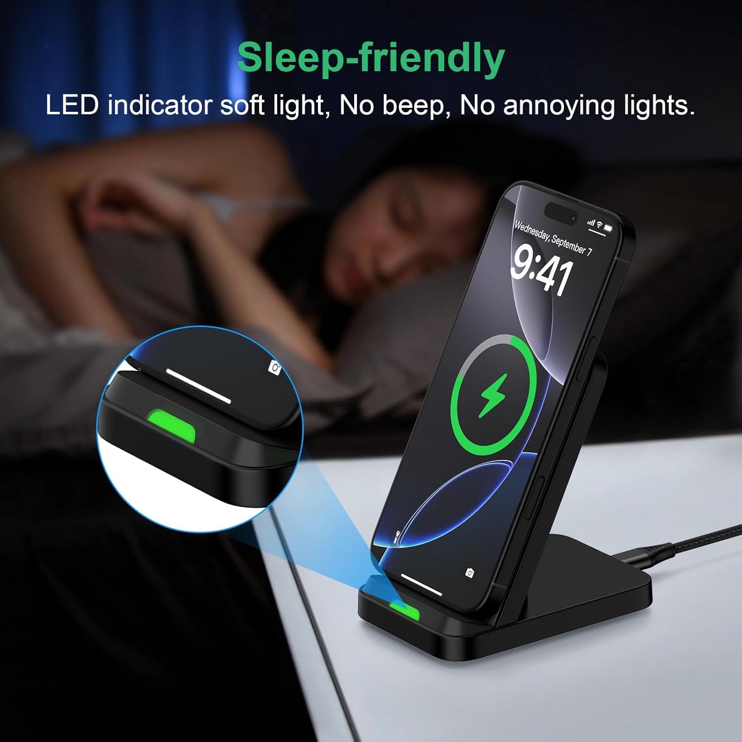 Wireless Charger Fast Charging Station for Samsung Galaxy S25 Ultra/S25/S25+/S24 FE/S24 Ultra/S24/S23/S22/S21/S20,Wireless Phone Charger Android Charger Stand Compatible for Motorola Moto G Power 2025