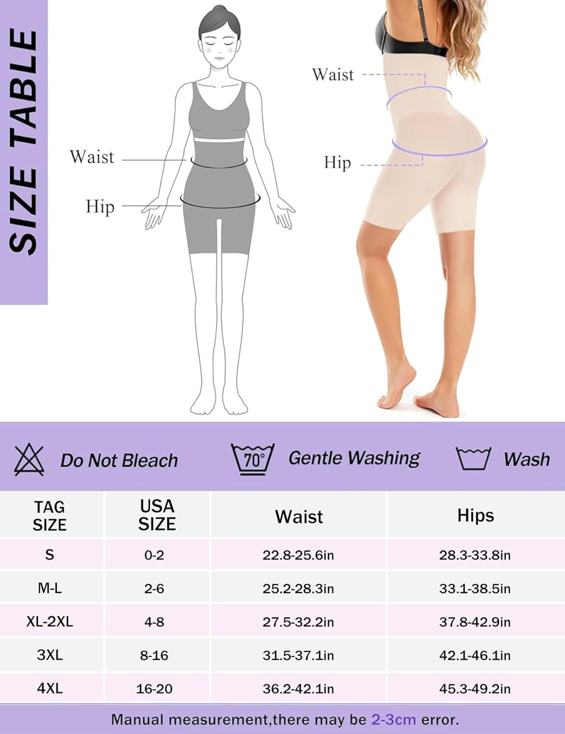 Tummy Control Shapewear Shorts for Women, High Waisted Body Shaper Seamless Shorts Underdress Thigh Slimmers