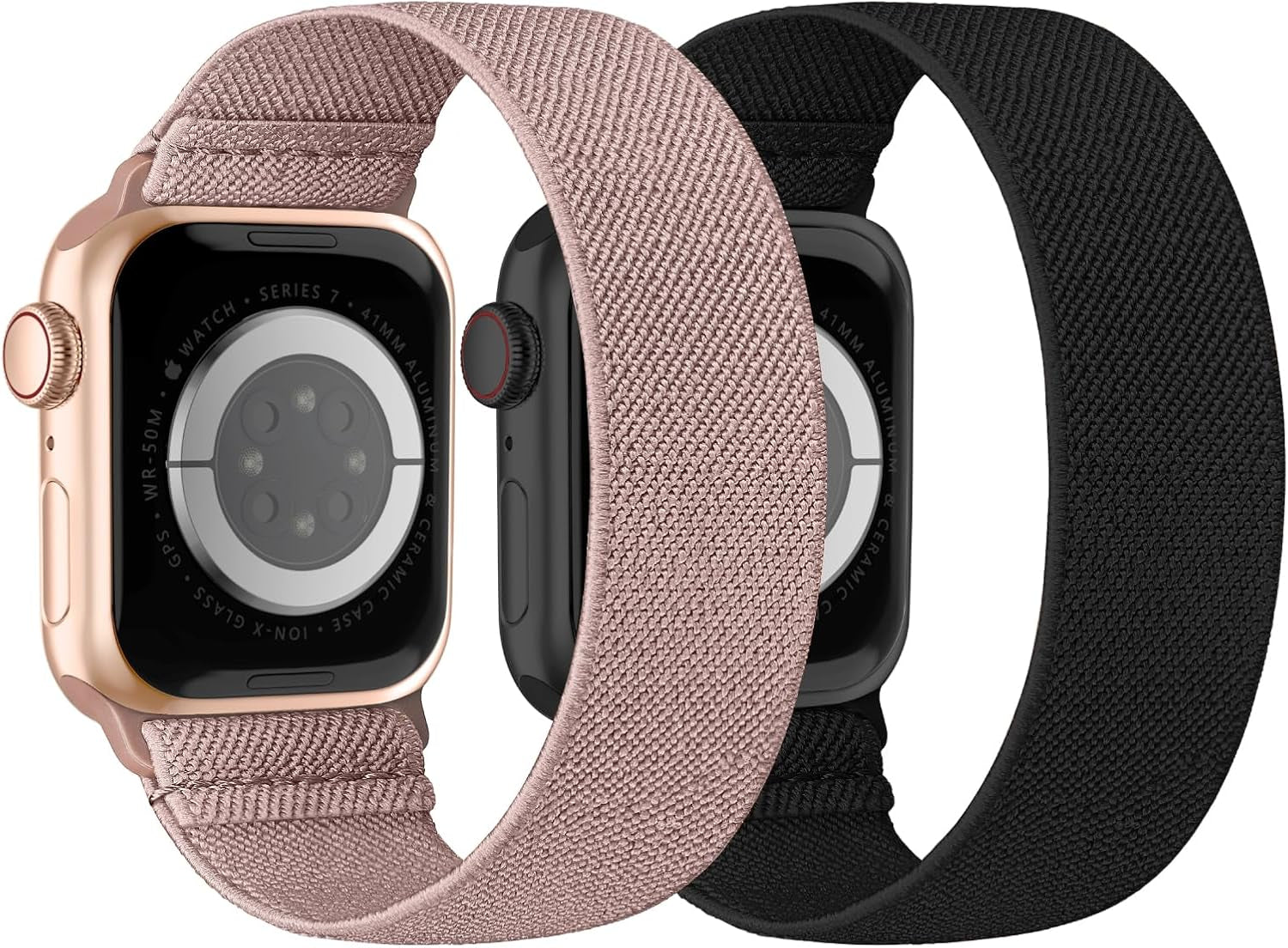 Stretchy Nylon Solo Loop Bands Compatible with Apple Watch Band 38Mm 40Mm 41Mm 42Mm 44Mm 45Mm 49Mm Iwatch Series 9 8 7 SE 6 5 4 3 2 1 Ultra 2 SE, Sport Elastic Strap Wristband for Women Men