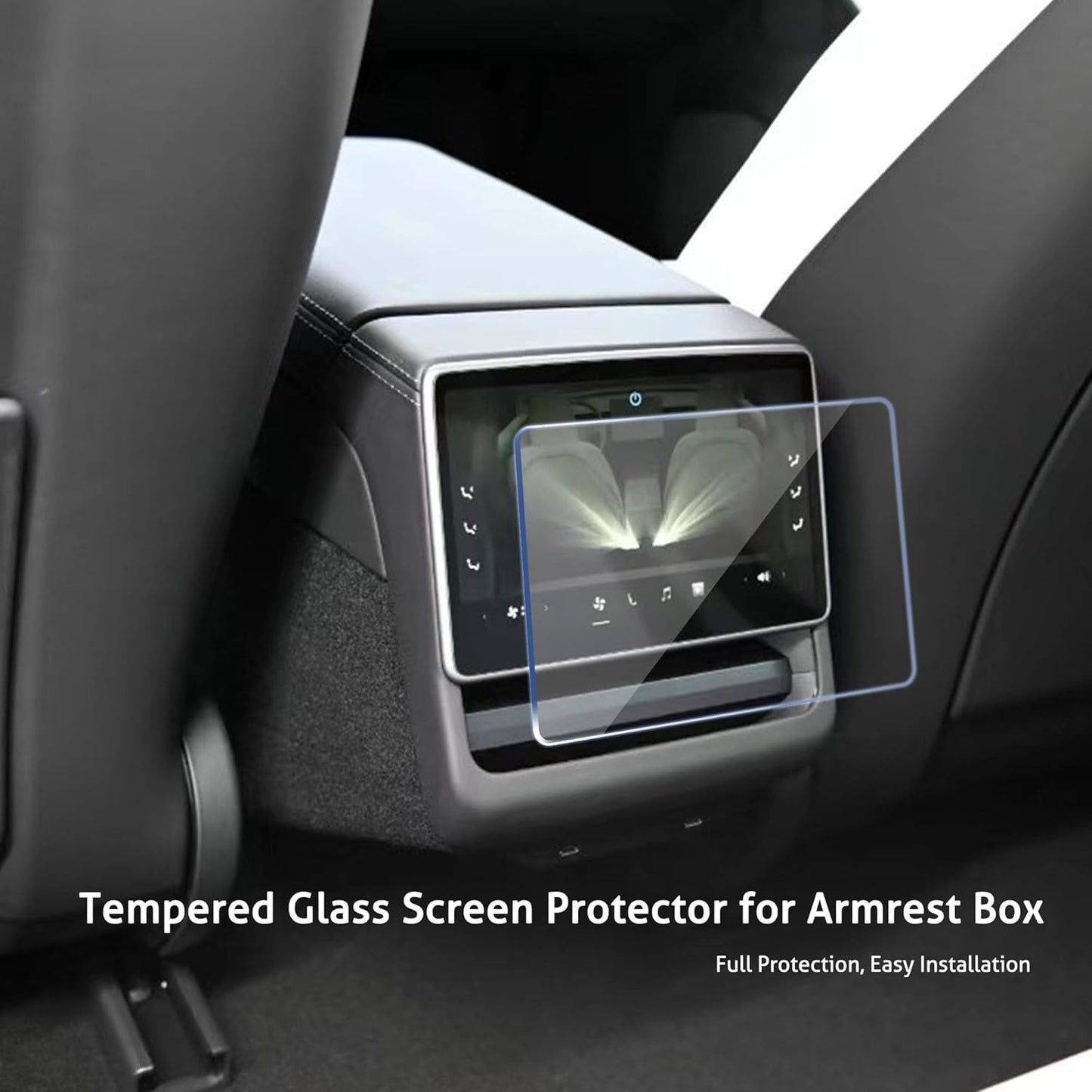 Tempered Glass Screen Protector for Tesla Model 3 2024 Highland Refresh Center Console Dashboard Touchscreen [15.4 Inch] with Auto Alignment Tool + Armrest Box Screen Protector [8 Inch]