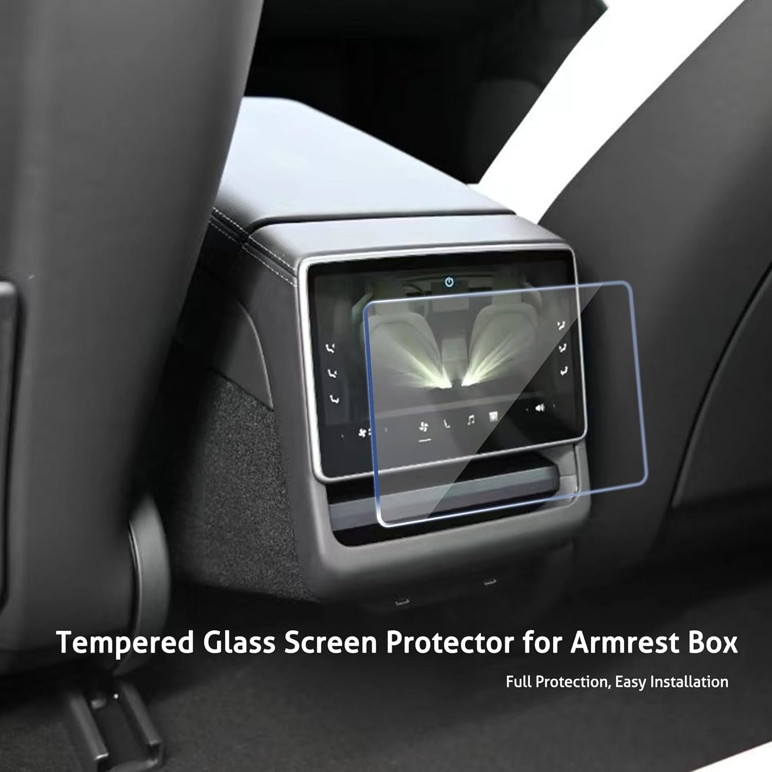 Tempered Glass Screen Protector for Tesla Model 3 2024 Highland Refresh Center Console Dashboard Touchscreen [15.4 Inch] with Auto Alignment Tool + Armrest Box Screen Protector [8 Inch]