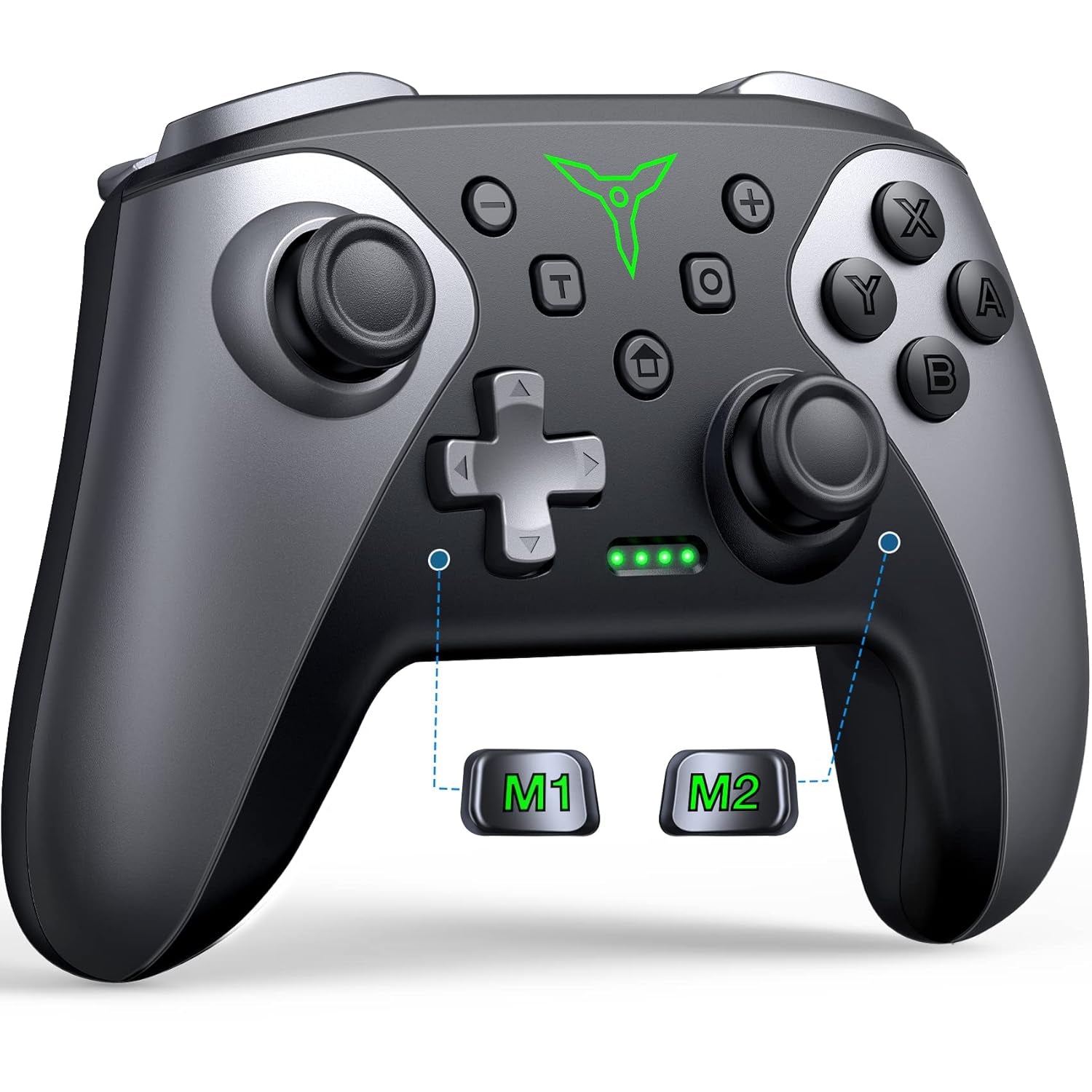 Wireless Switch Controller for Nintendo Switch/Lite/Oled Controller, Switch Controller with a Mouse Touch Feeling on Back Buttons, Extra Switch Pro Controller with Wake-Up,Programmable, Turbo -Black