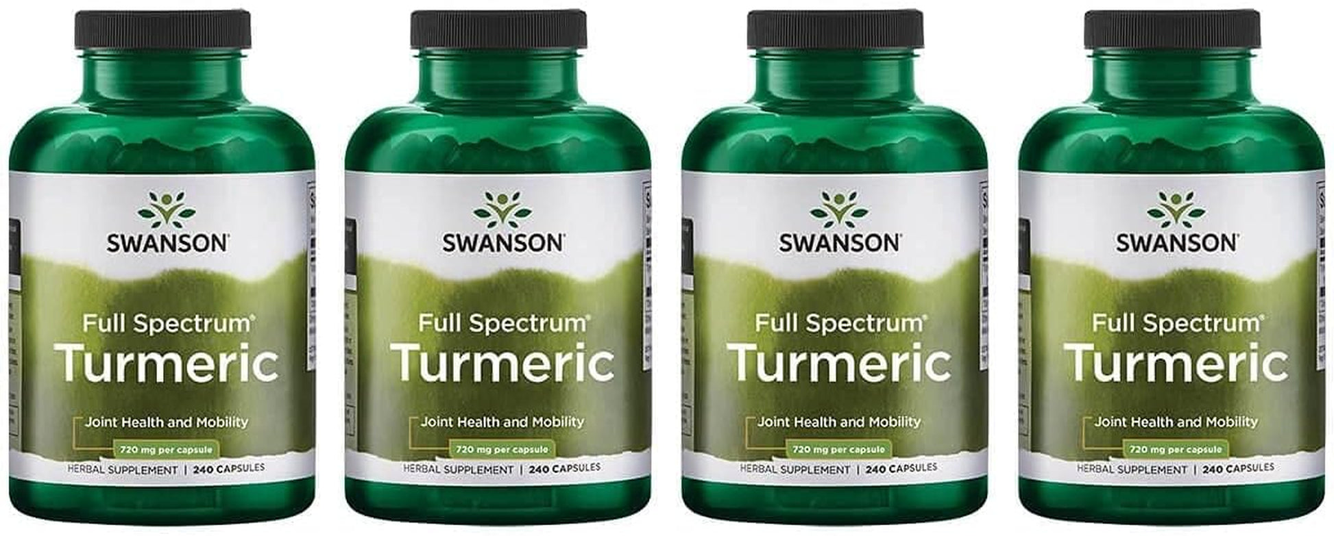 Turmeric Antioxidant, Joint Health, Cardiovascular, Liver Detox, Mood and Memory Support Supplement Curcuma Longa (Rhizome) 720 Mg, 240 Capsules, 120 Servings, 1.44 Grams per Serving TLBH
