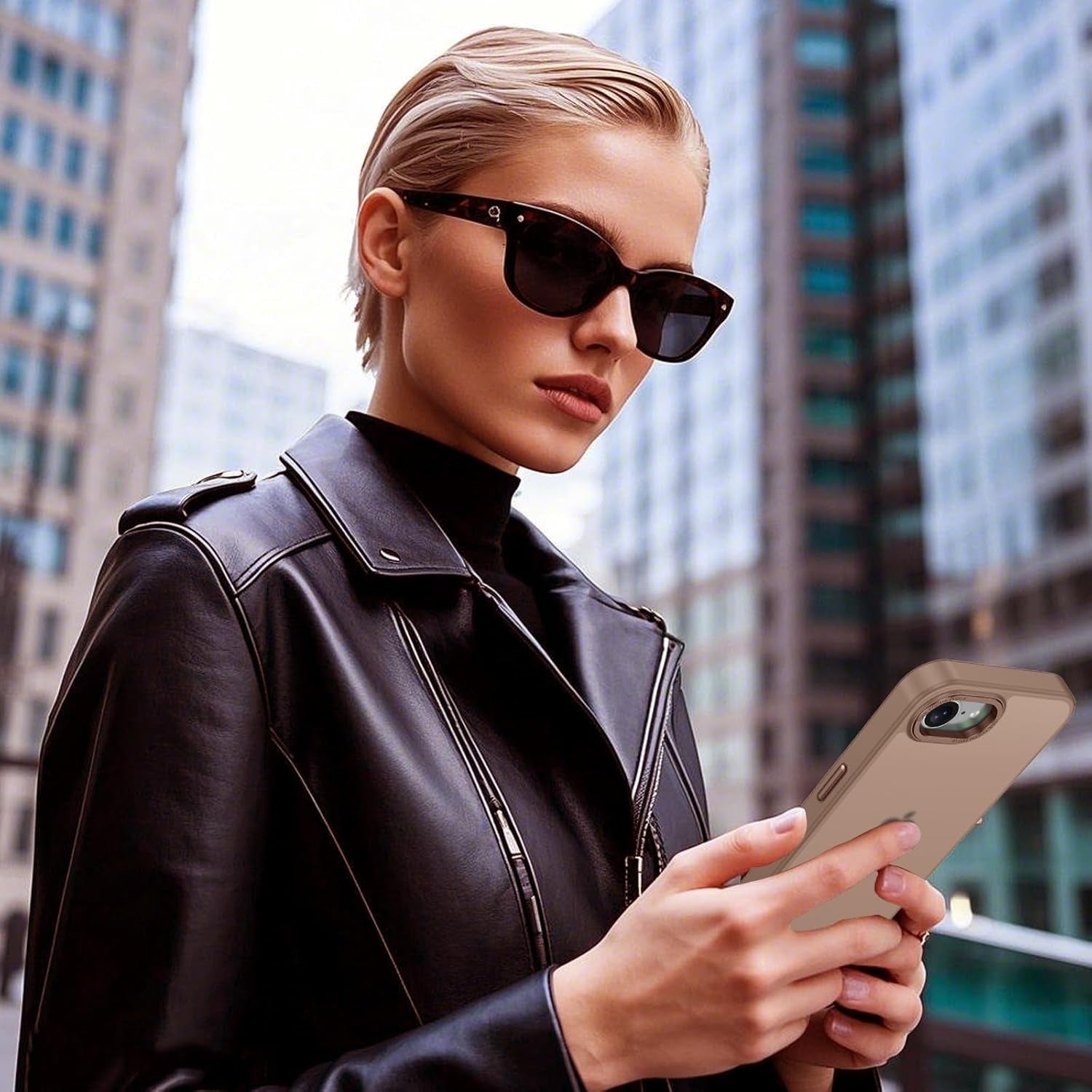 for Iphone 16E Case 2025,For Iphone 16E Matte Case [Military Grade Drop Protection] Slim Rugged Anti-Slip Durable Protective Bumper Phone Case for Iphone 16E Case 6.1" Desert Titanium