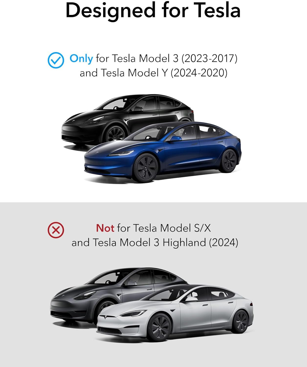 Tempered Glass Screen Protector for Tesla Model Y (2024-2020), Tesla Model 3 (2023-2017), 15 Inch Screen Protector with Alignment Kit, No More Glare & Fingerprint, Tesla Model Y / 3 Accessories