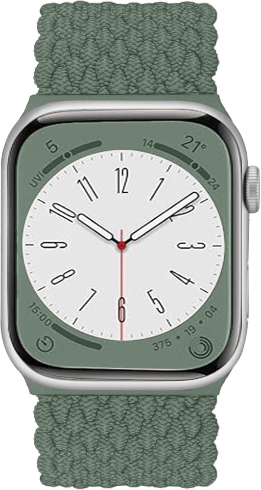 Braided Solo Loop Compatible with Apple Watch Bands 38Mm 40Mm 41Mm 42Mm 44Mm 45Mm 49Mm Women Men, Stretchy Elastic Nylon Sport Strap for Iwatch Bands Series 9/8/7/6/5/4/3/2/1/Se/Ultra