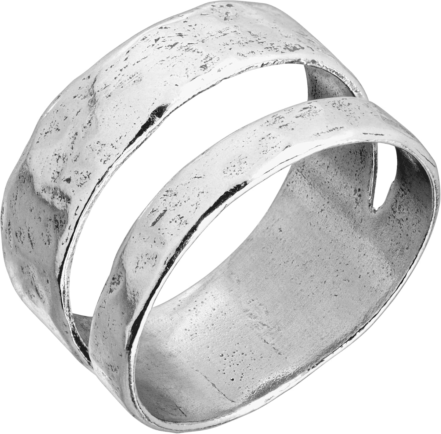 'Double Spaced' Two Bar Ring in Sterling Silver