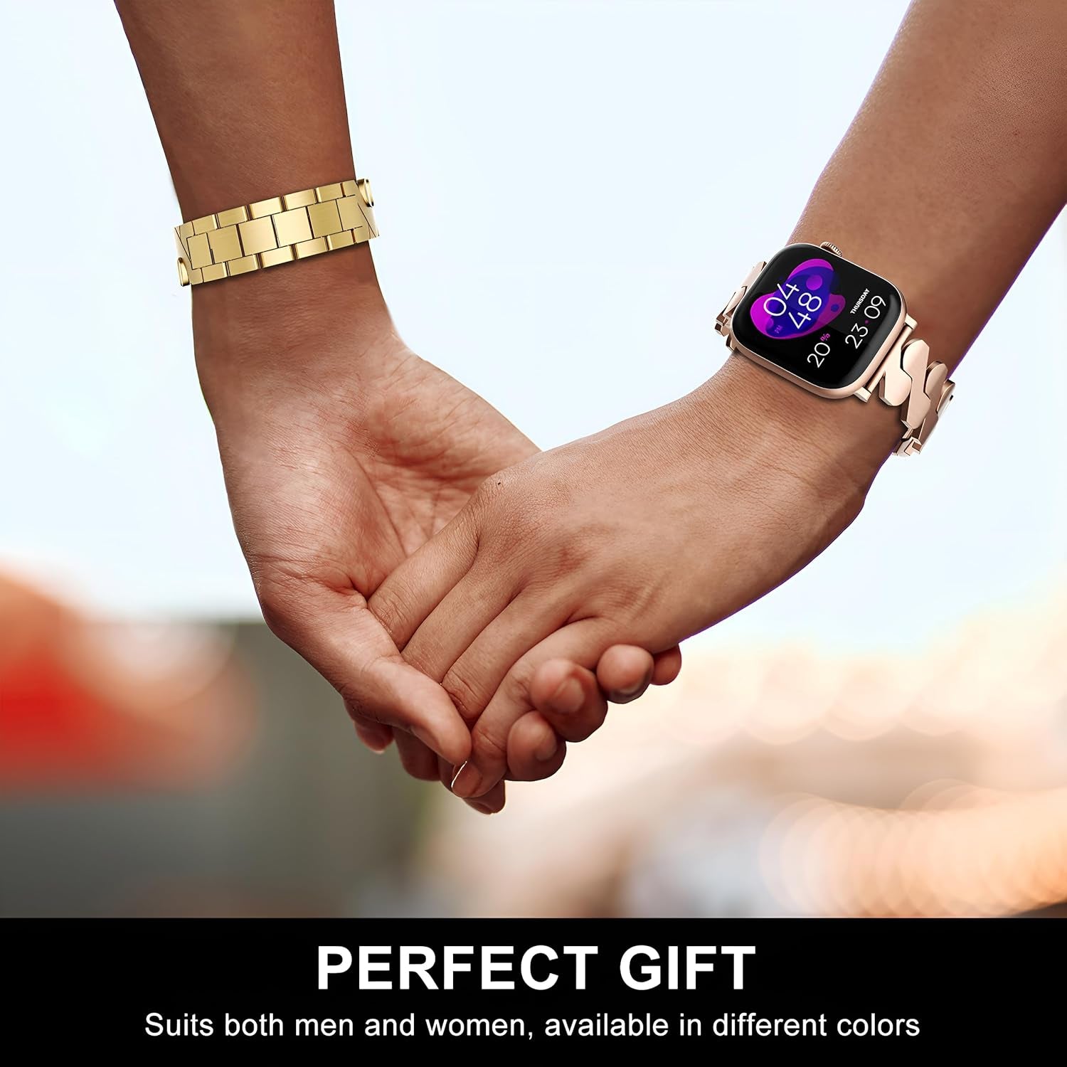 Classic Metal Band Compatible with Apple Watch Bands 38Mm 40Mm 41Mm 42Mm 44Mm 45Mm 46Mm 49Mm Men & Women Iwatch Strap Bracelet for Apple Watch Series 10 9 8 7 6 5 4 3 2 1 Ultra 2 SE Ultra