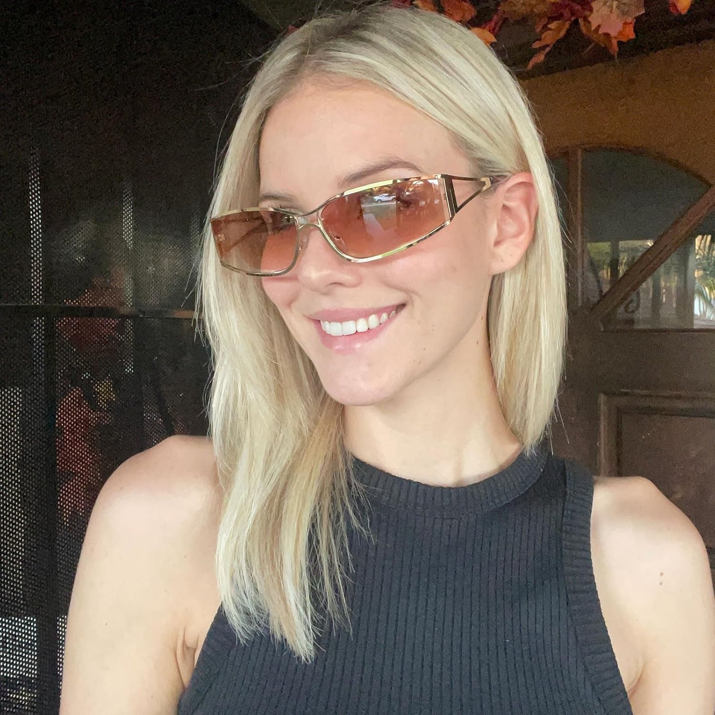 Y2K Sunglasses for Women,Fashion Metal Y2K Glasses,Trendy 2000S Sunglasses Aesthetics Y2K Accessories for Women