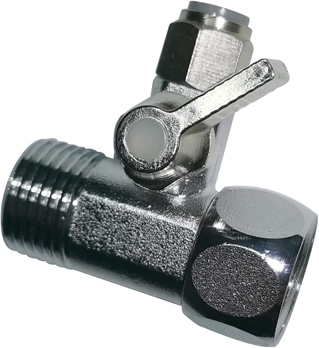 Ball Valve Water Faucet Tap Feed Water Filters RO Reverse Osmosis (1, Conjoined,1/2" X 1/2" X 1/4")