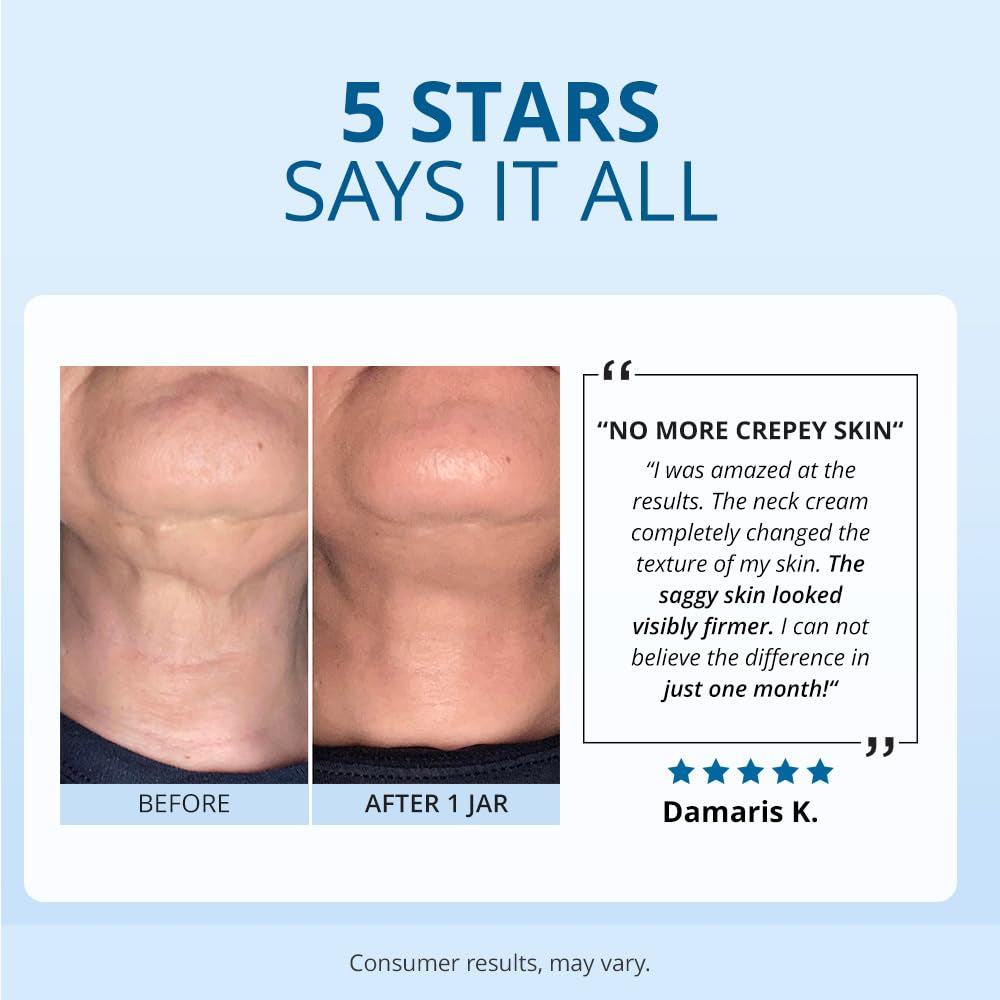 Neck Firming Cream - Anti-Aging Neck Cream for Tightening and Wrinkles for an Even Skin Tone and Neck Lift - with Pro-Active Firming Complex, 1.7 Oz