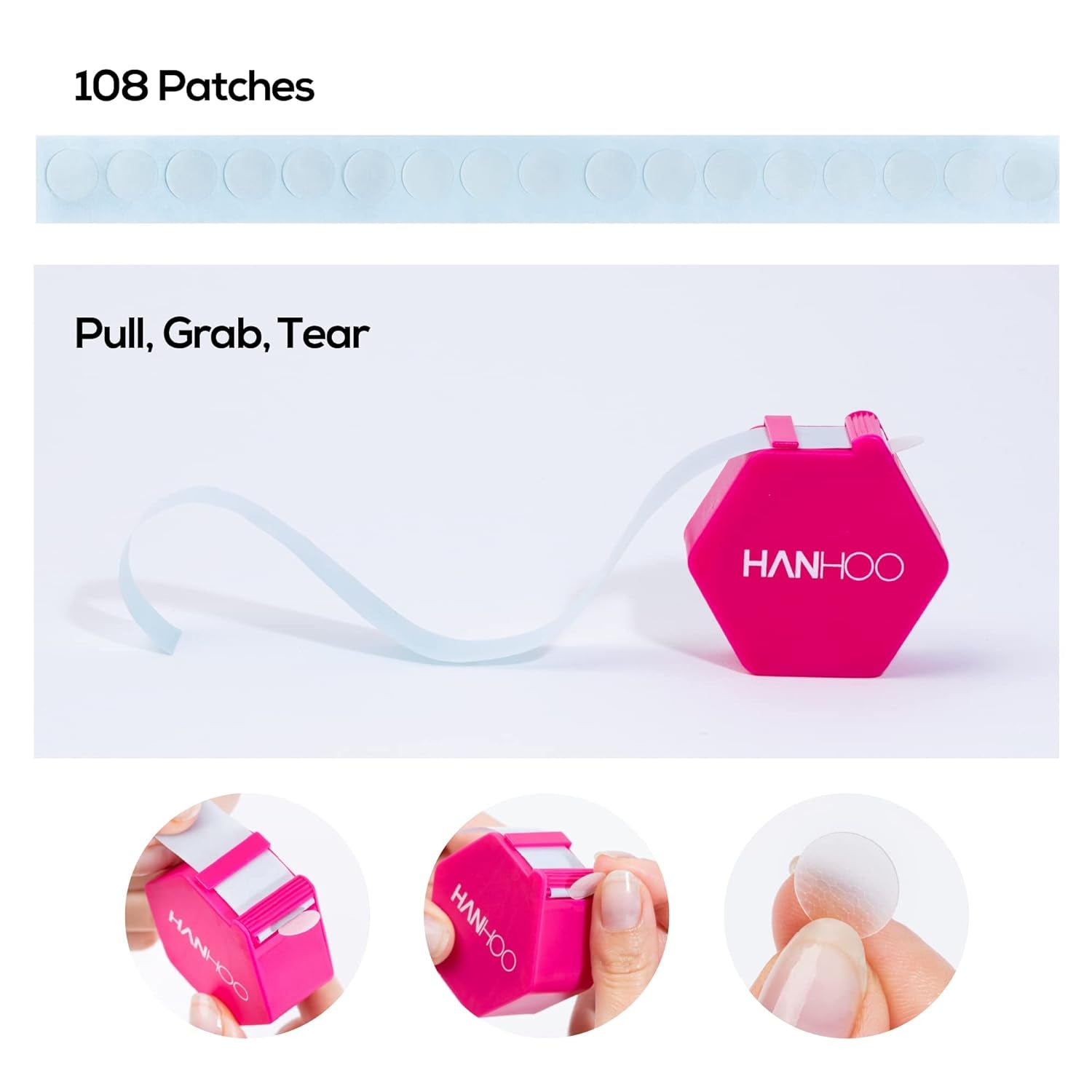 on the Go Blemish Patch, 108 Count, Pimple Patch Dispenser, Shrinks Pimples, Protects from Finger-Picking and Dirt, Absorbs Fluid, Acne Spot Patches, Invisible Pimple Patches, Korean Skincare