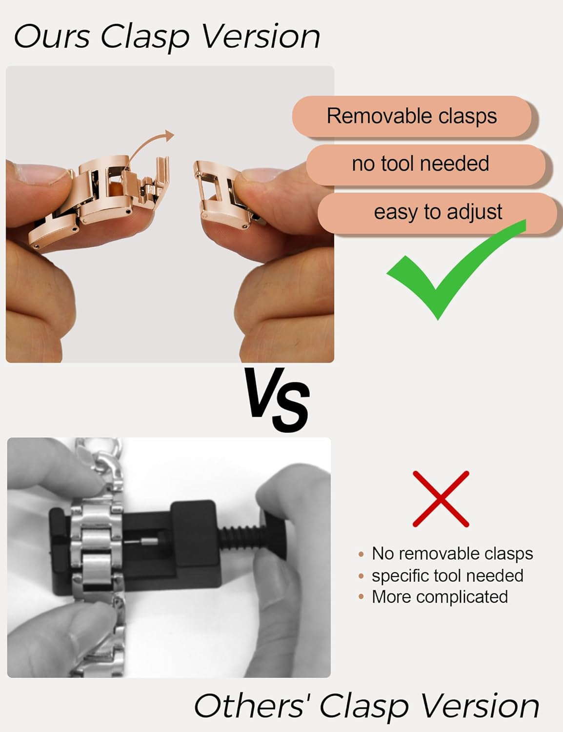 Rose Gold Watch Bands for Women Compatible with Apple Watch Band 38Mm 40Mm 41Mm Adjustable Metal Band Cowboy Steel Chain Bracelet for Iwatch Series 9/8/7/6/5/4/3/2/1/Se/Ultra (No Case)
