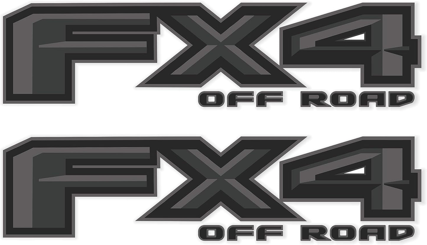 FX4 off Road Decal Replacement Sticker F150 Bedside F Truck Super Duty F250 F350 F450 (2015-2018) (Premium Series (Black and Metallic Finish))