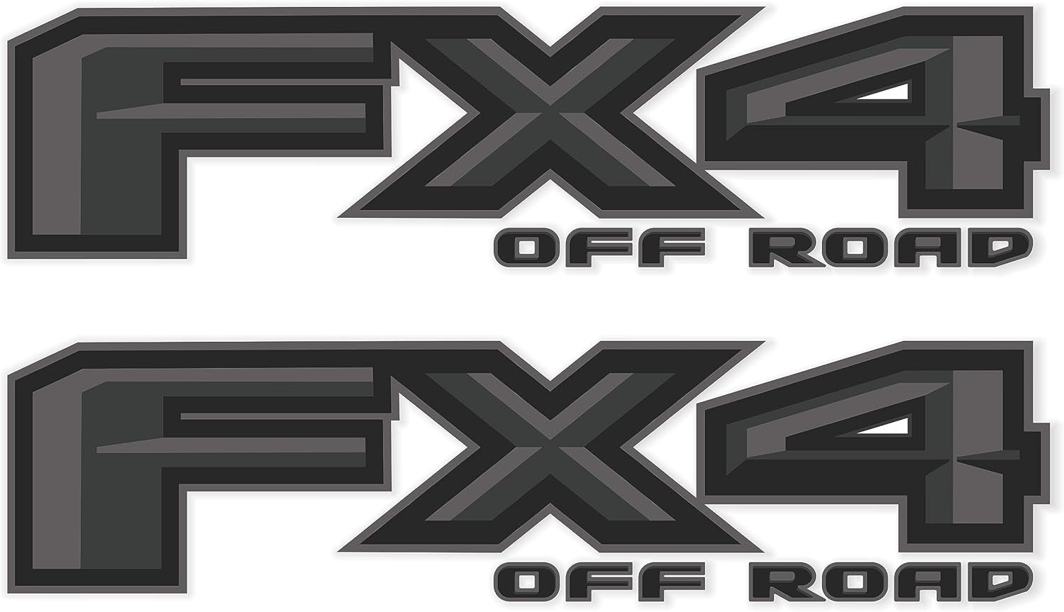 FX4 off Road Decal Replacement Sticker F150 Bedside F Truck Super Duty F250 F350 F450 (2015-2018) (Premium Series (Black and Metallic Finish))