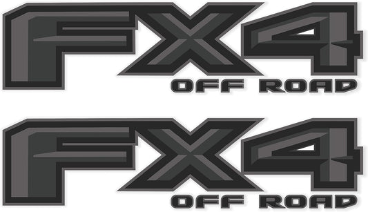 FX4 off Road Decal Replacement Sticker F150 Bedside F Truck Super Duty F250 F350 F450 (2015-2018) (Premium Series (Black and Metallic Finish))