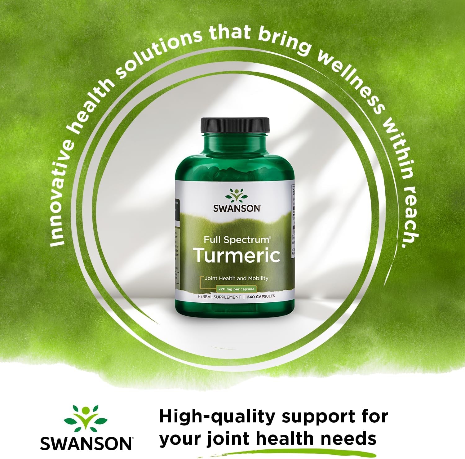Turmeric Antioxidant, Joint Health, Cardiovascular, Liver Detox, Mood and Memory Support Supplement Curcuma Longa (Rhizome) 720 Mg, 240 Capsules, 120 Servings, 1.44 Grams per Serving TLBH