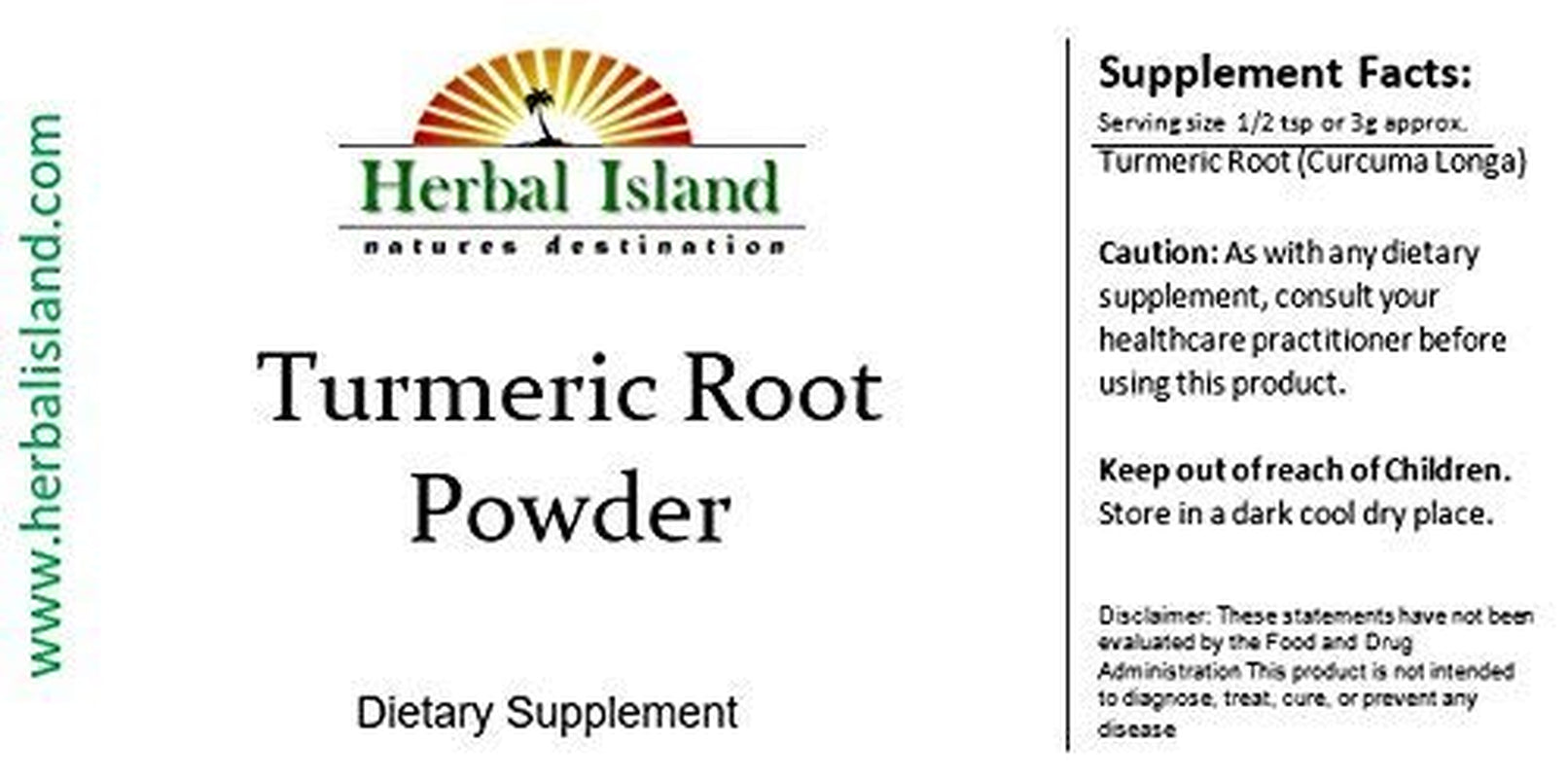 Organic Tumeric Root Powder 1 Lb or 16 Oz (Turmeric - Curcuma Longa) TLBH