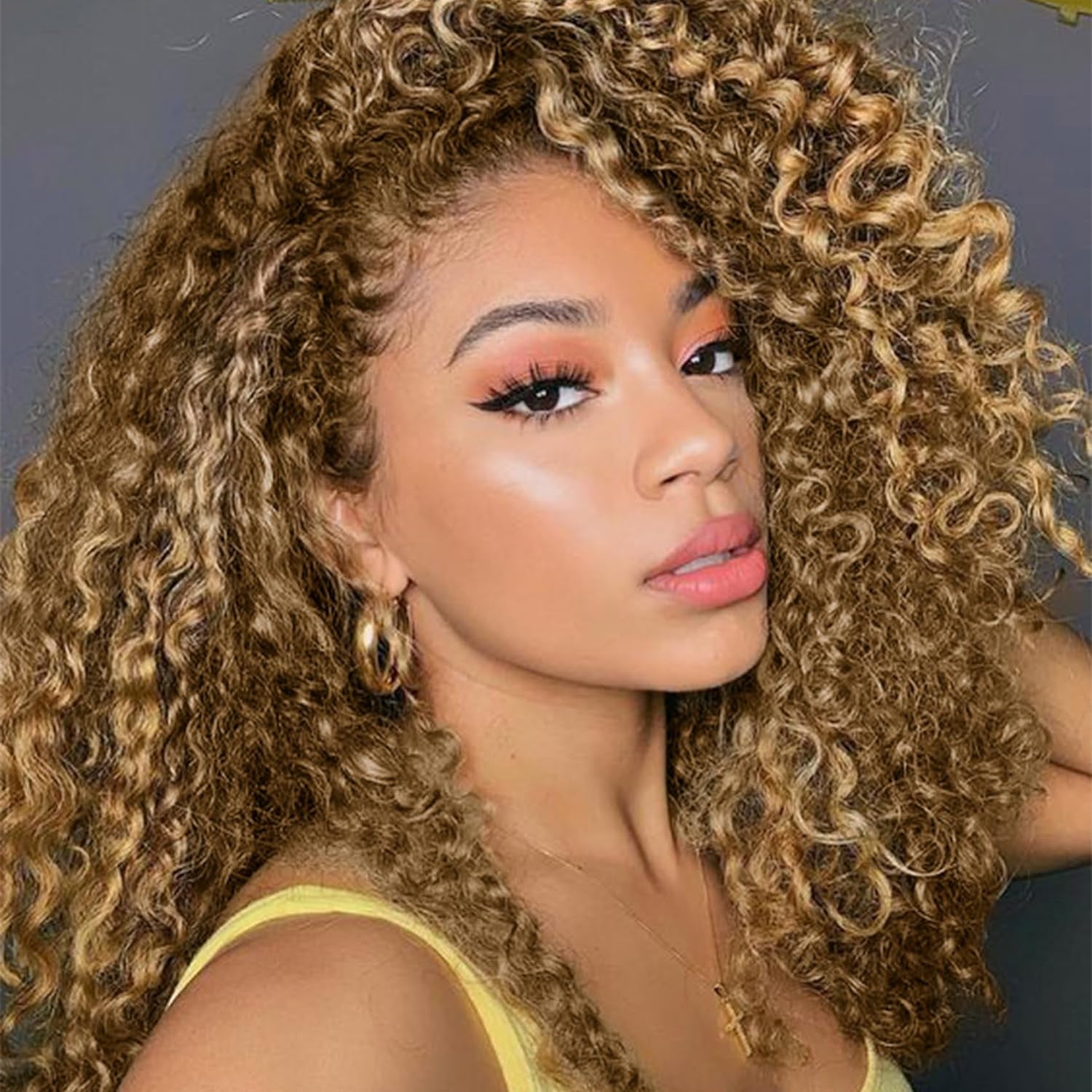7 Packs Gogo Curl Crochet Hair Short Curly Crochet Hair for Women Water Wave Beach Curl Deep Twist Crochet Braids Synthetic Crochet Hair Extensions (10 Inch, #27)