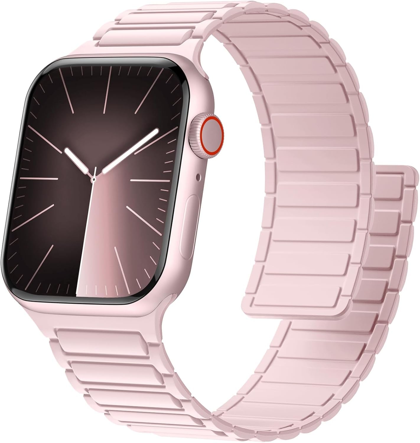 Magnetic Watch Band Compatible with Apple Watch 44Mm 45Mm 49Mm 46Mm 42Mm 41Mm 40Mm 38Mm Bands for Men Women Wrist Solo Loop, Sport Silicone Strap for Iwatch Series 10 9 8 7 6 5 4 3 SE 2Nd Ultra