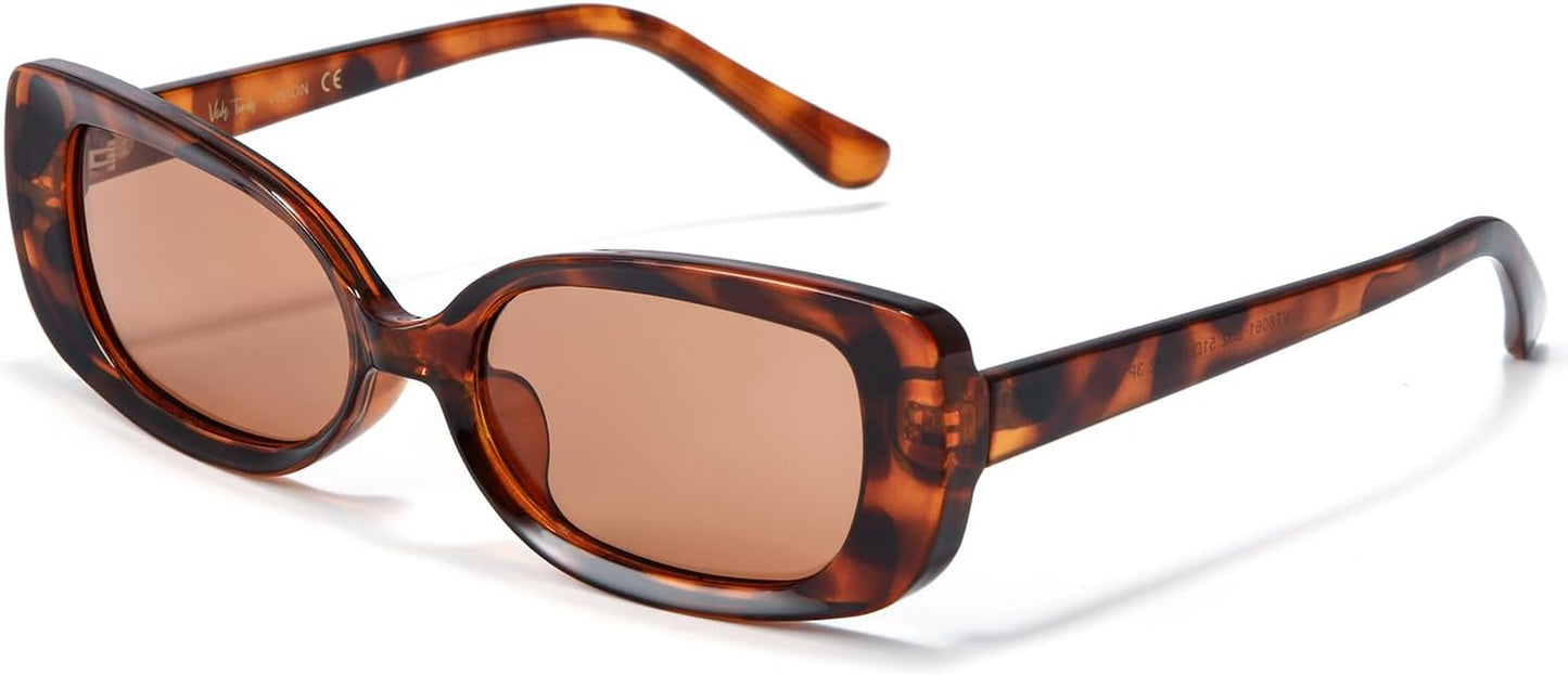 Rectangle Sunglasses Men Tinted Polarized Big Square Retro 90S Vintage Y2K Glasses for Women UV Protection