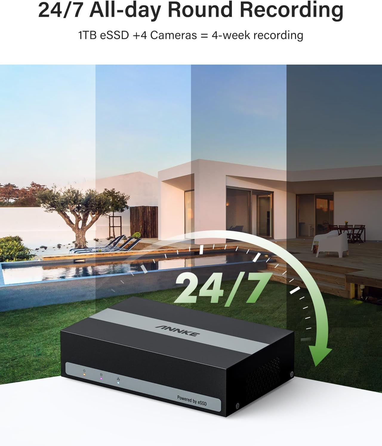 8 Channel 3K Lite Security Digital Video Recorder with 1TB Hard Drive, H.265+ Hybrid 5-In-1 Surveillance DVR, Human & Vehicle Detection, Supports 8CH Analog and 2 IP Cameras for 24/7 Home CCTV TRUCK DRIVER