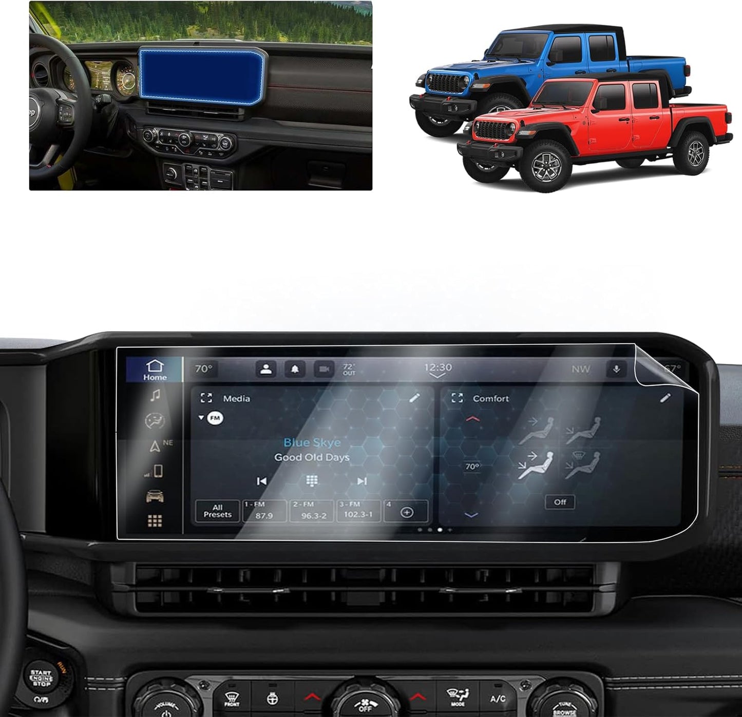 2024 F150 Lightning Screen Protector for 2022-2024 Ford F-150 Lightning Platinum/Lariat/Flash SYNC 4A 15.5In Electric Truck Accessories Tempered Glass Protective Film TRUCK DRIVER
