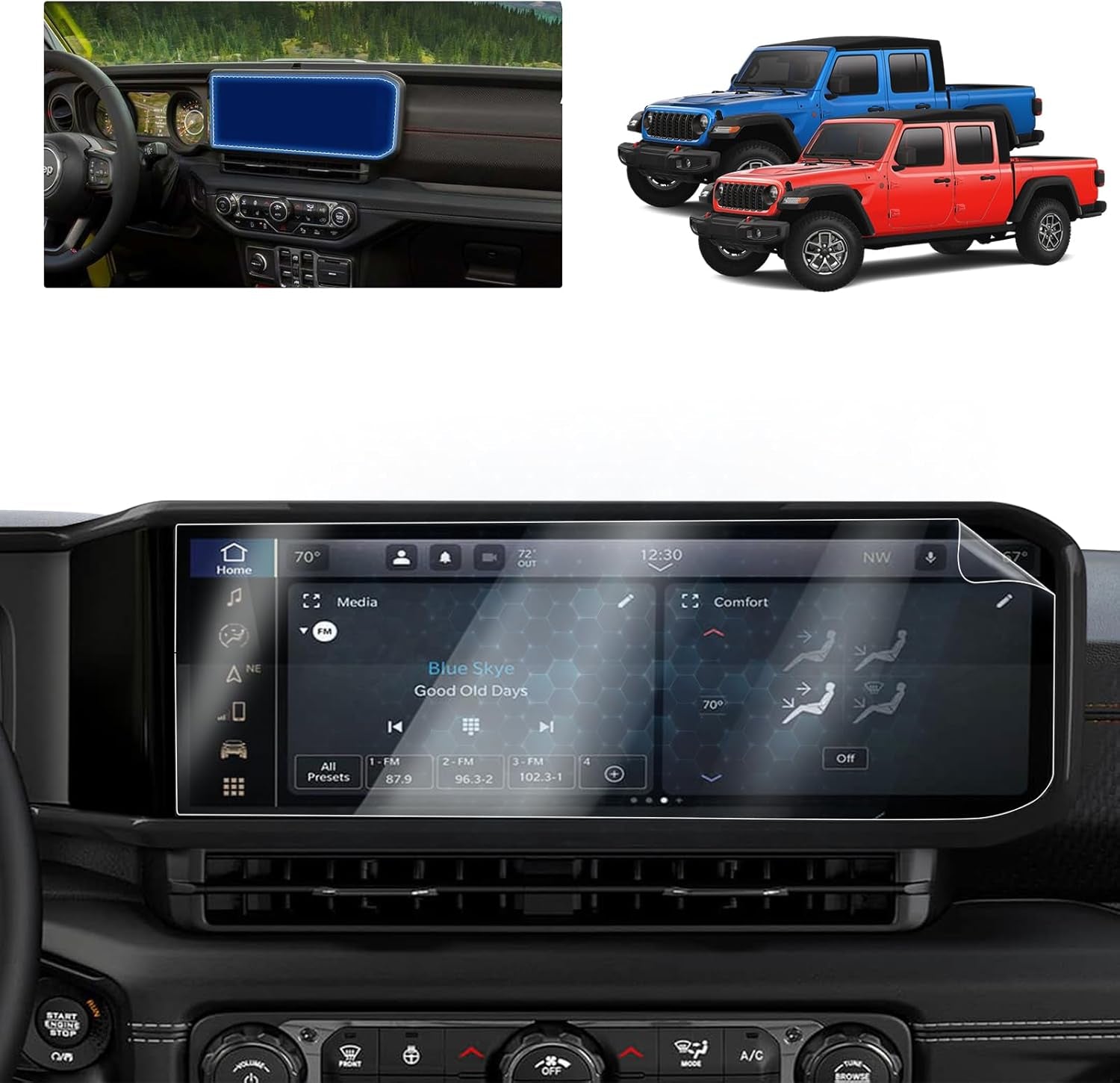 2024 F150 Lightning Screen Protector for 2022-2024 Ford F-150 Lightning Platinum/Lariat/Flash SYNC 4A 15.5In Electric Truck Accessories Tempered Glass Protective Film TRUCK DRIVER