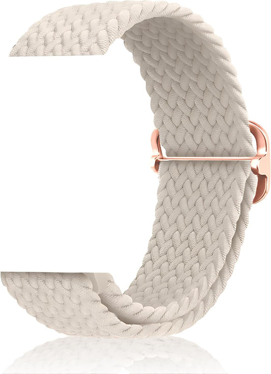 Stretchy Solo Loop Compatible with Apple Watch Band 40Mm 38Mm 41Mm 42Mm 44Mm 45Mm 49Mm, Adjustable Nylon Braided Elastic Sport Straps Womens Men Wristbands for Iwatch Series 8 7 6 5 4 3 2 1 SE Ultra, Elastic Sport Wristbands (38/40/41Mm, Starlight)