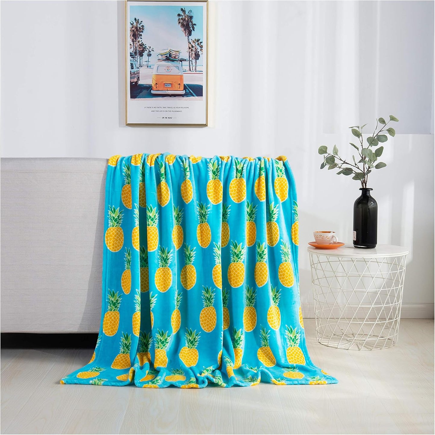 Velvet Touch Ultra Plush St Patricks Day Lucky Spring Green Clover Shamrock Irish Printed Fleece Throw/Blanket-50 X 60Inch, Lucky Plaid Clover