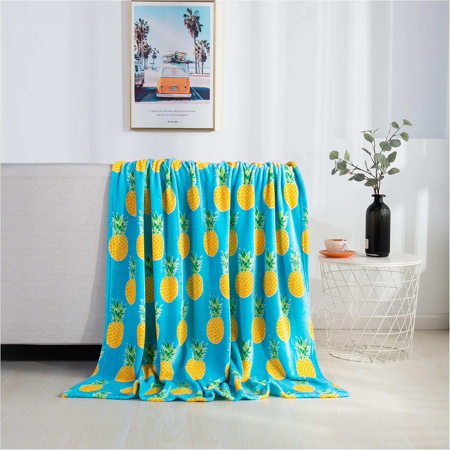 Velvet Touch Ultra Plush St Patricks Day Lucky Spring Green Clover Shamrock Irish Printed Fleece Throw/Blanket-50 X 60Inch, Lucky Plaid Clover