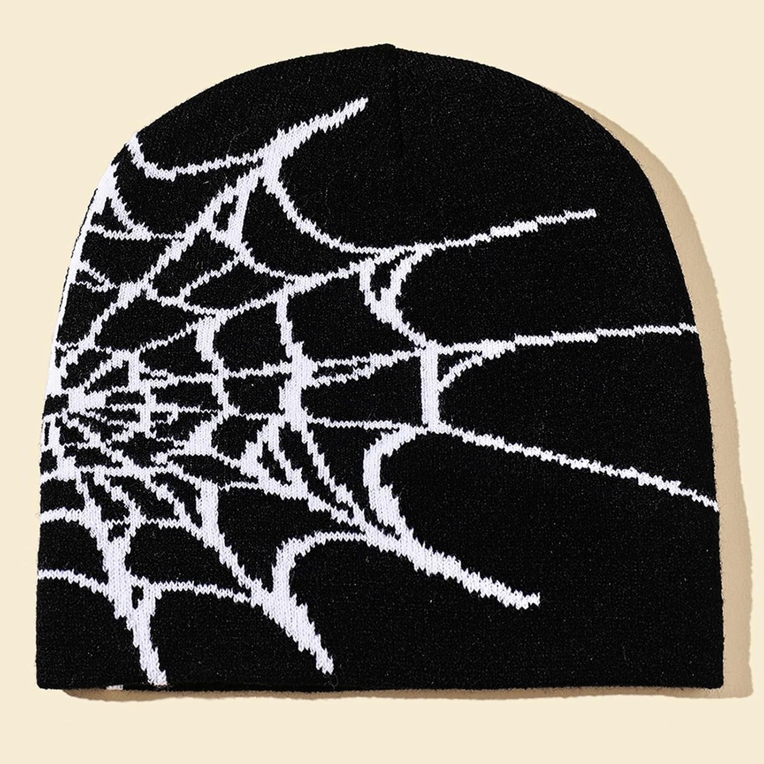 Y2K Beanie Women Beanies Spider Beanie Winter Warm Knit Hat Gothic Beanies Outdoor Black Beanie Spider Web for Men Teenagers
