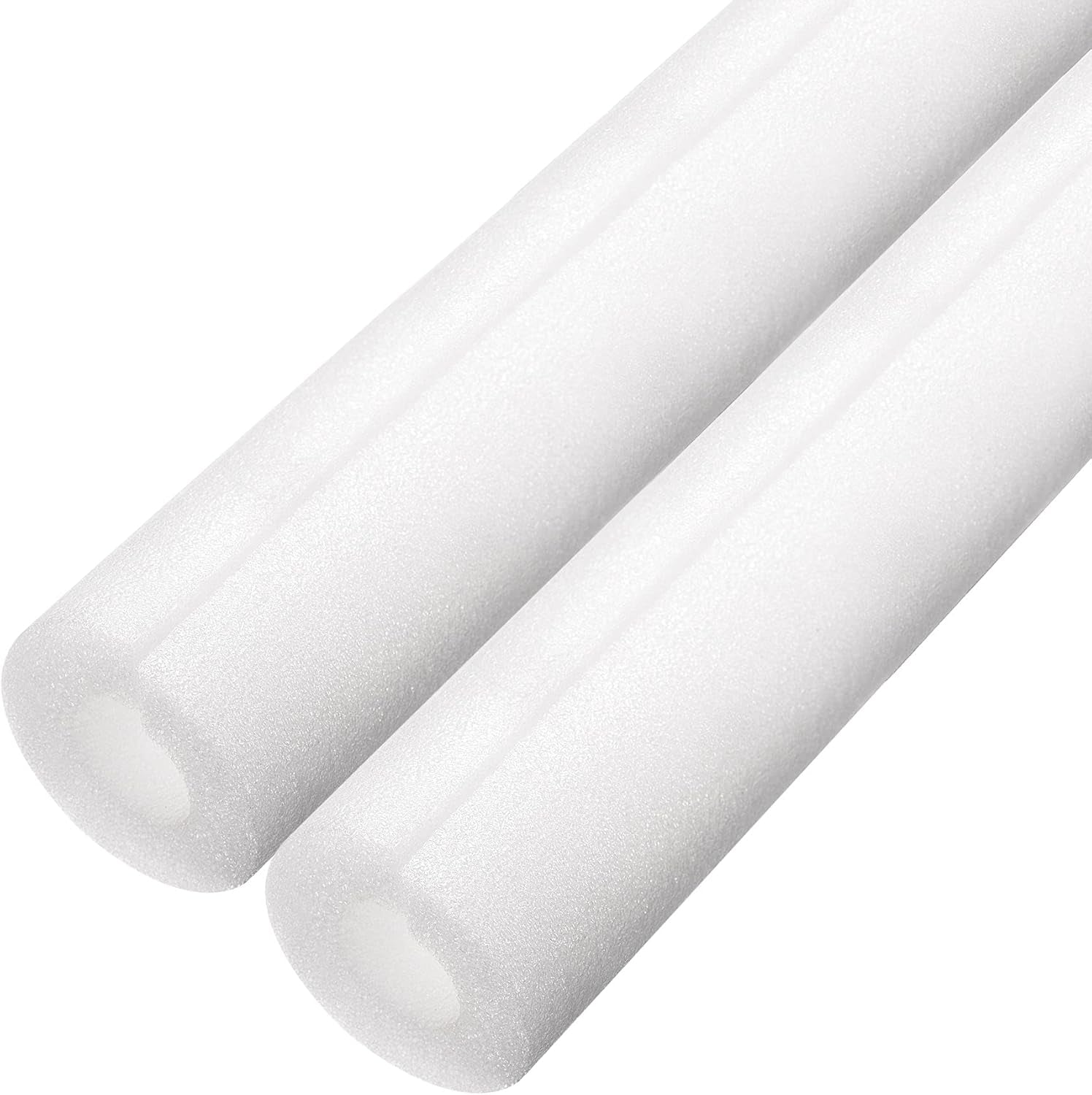 Foam Tube Pipe Insulation Freeze Protection Cover 3.28 Ft Length 1.18In ID 2.36In OD Pipe Insulation Kits White 2 Pack