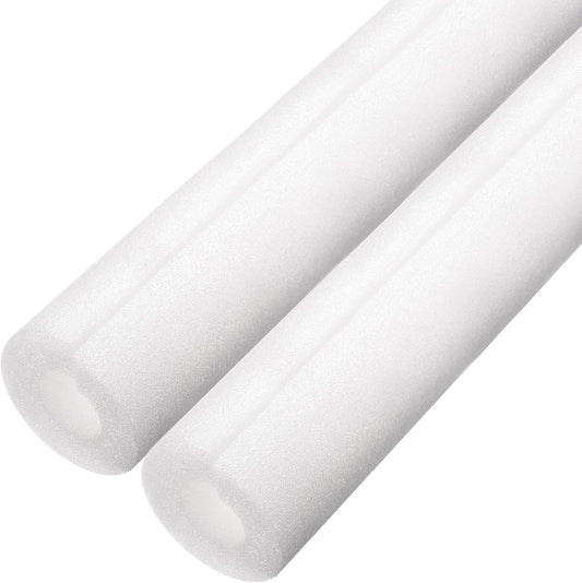 Foam Tube Pipe Insulation Freeze Protection Cover 3.28 Ft Length 1.18In ID 2.36In OD Pipe Insulation Kits White 2 Pack