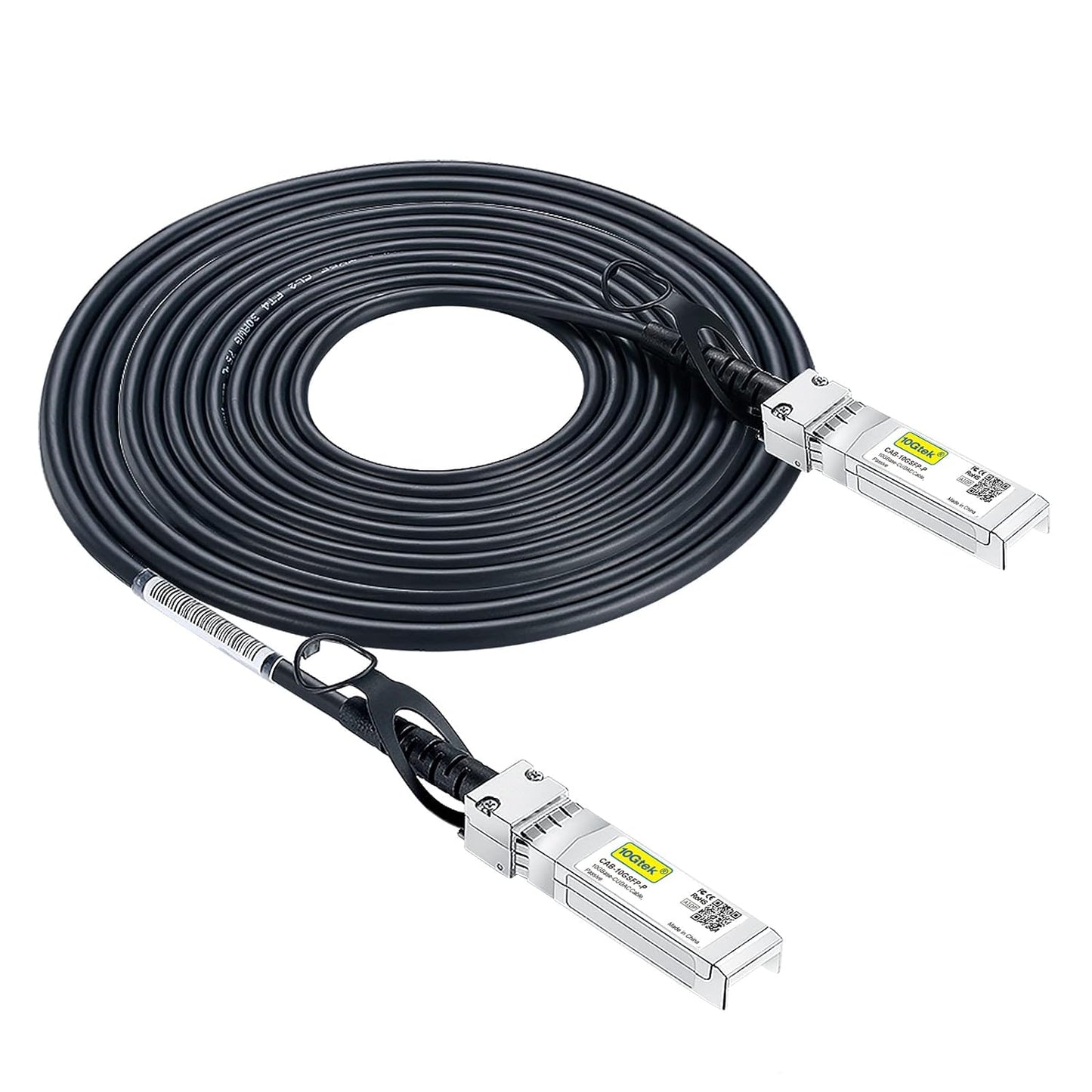 SFP+ DAC Twinax Cable - 10GBASE-CU Passive Direct Attach Copper SFP Cable for Cisco SFP-H10GB-CU2M, Ubiquiti Unifi UC-DAC-SFP+, Meraki, Fortinet, D-Link, 2-Meter(6.6Ft) | 0.25-12M Optional