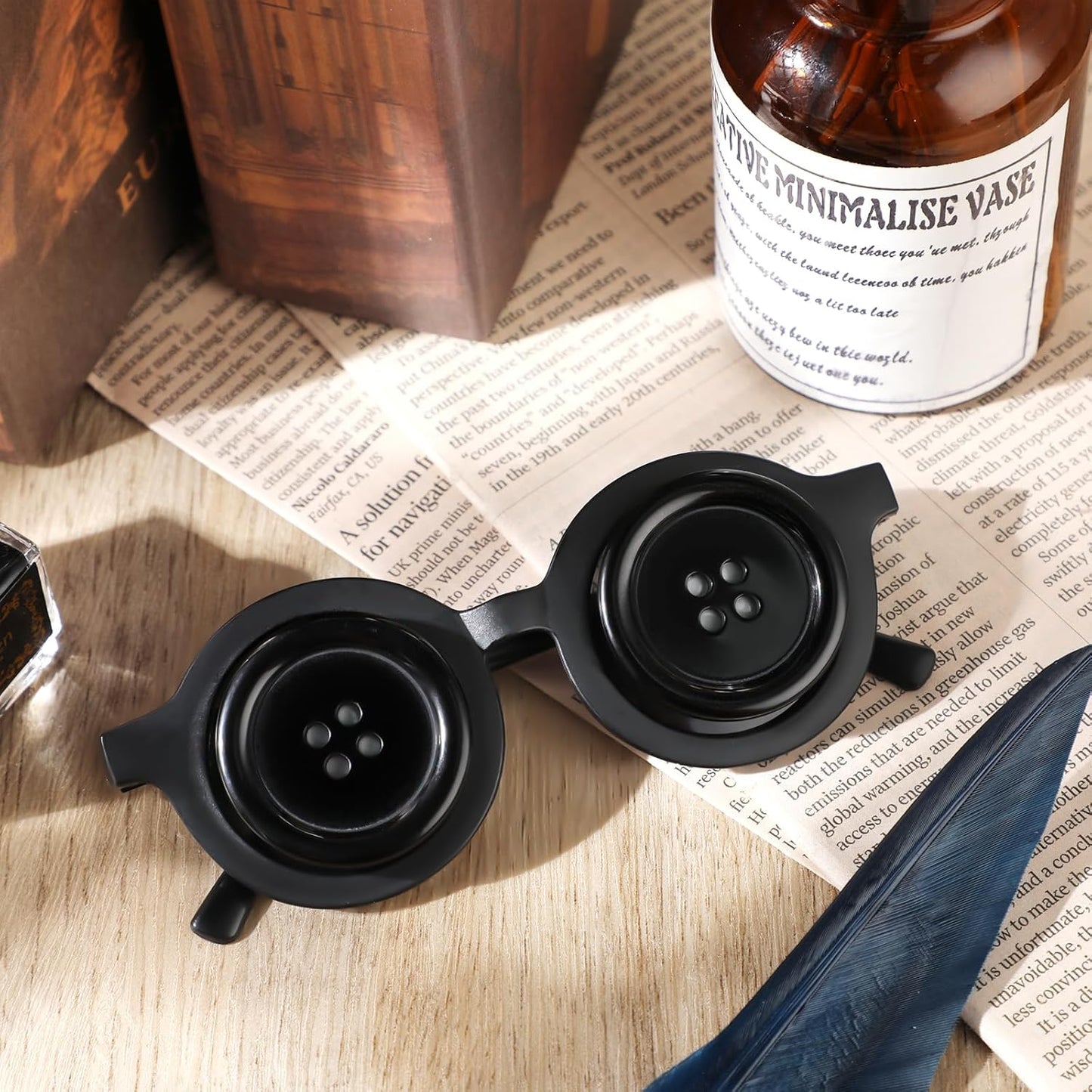 Halloween Glasses Plastic Sunglasses Picture Framing Supplies Dance Party Button Eyeglass Frame Costume Funny Props Atmosphere Novelty Favor Creative Shooting