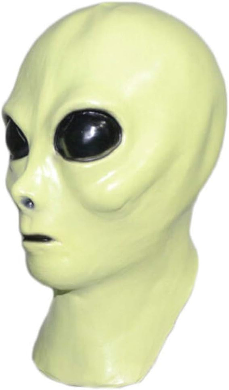 Realistic Alien Mask Latex Halloween Glow Effect Party Costume Carnival UFO Fancy Dress Multicoloured