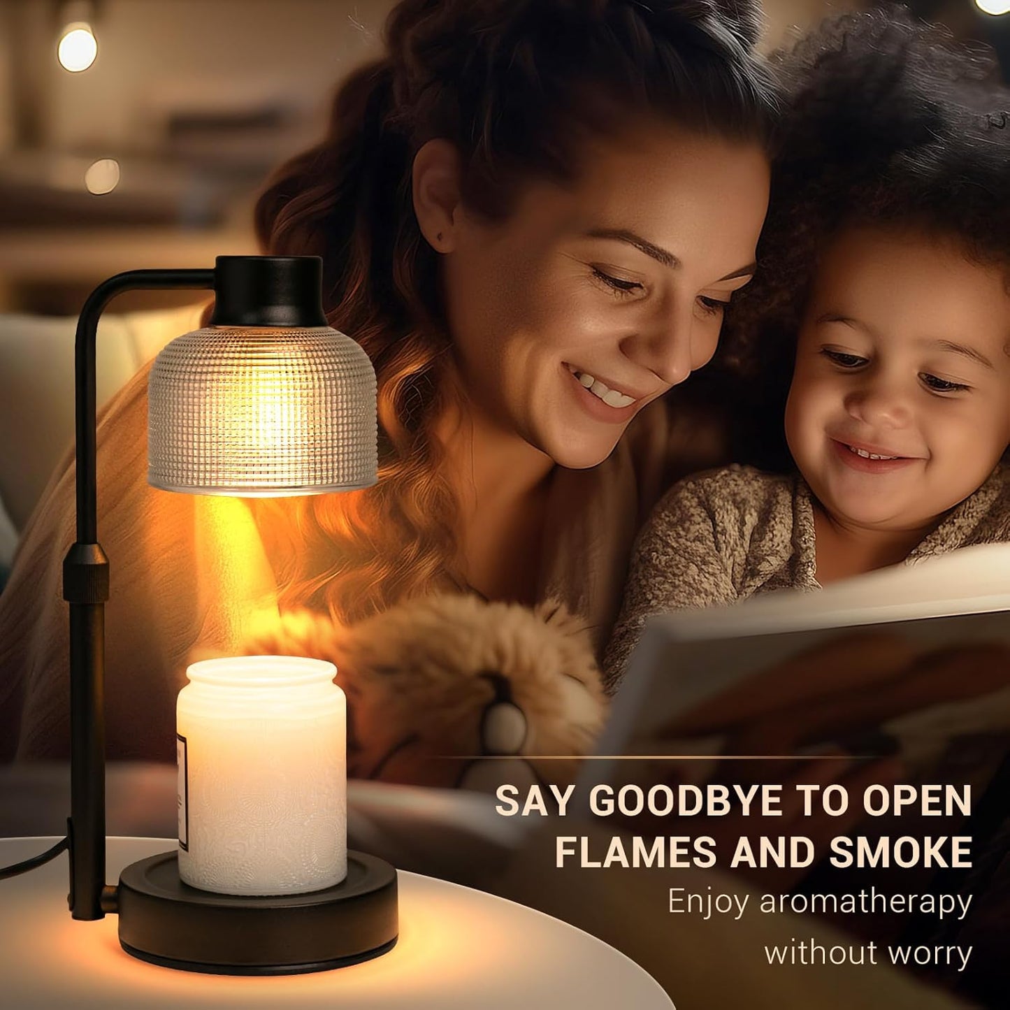 Candle Warmer Lamp with Timer: Adjustable Height Dimmable Candle Warmer 24-Hour Cycle Timer for Mom Home Decor House Warming Gifts New Home