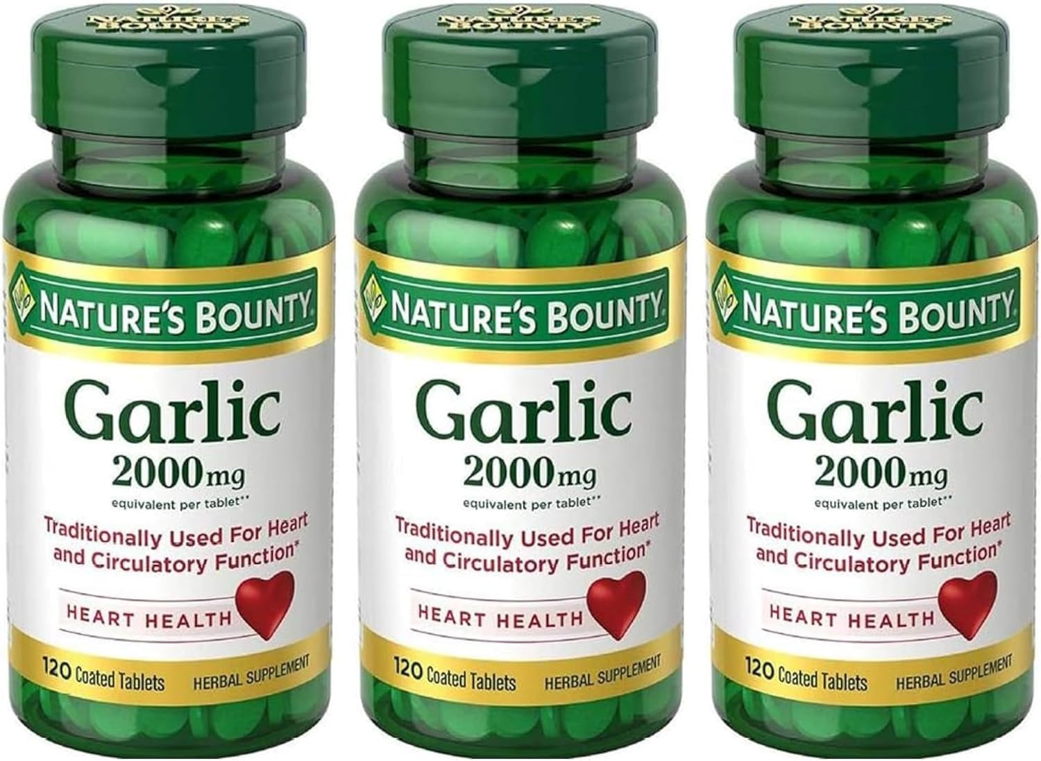Garlic Tablets, Heart Health, 2000 Mg, Order Free Coated Tablets, 120 Ct TLBH