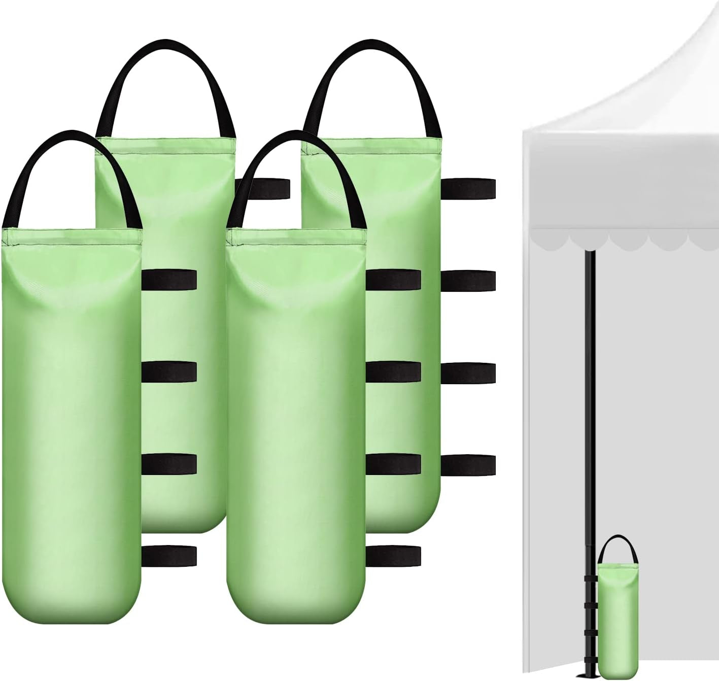 4 (Black) Cylindrical Sand Bags Weights for Canopy Weight Bag Outdoor Advertising Tent Sunshade Fixed Windproof Sandbag Bag Weight Bags for Pop up Canopy Tent (Without Sand)