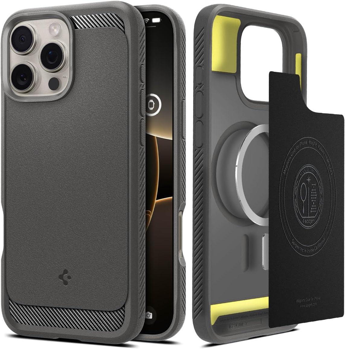 for Iphone 16E Case, Rugged Armor Magfit [Compatible with Magsafe Accessories] [Military-Grade Protection] - Matte Black