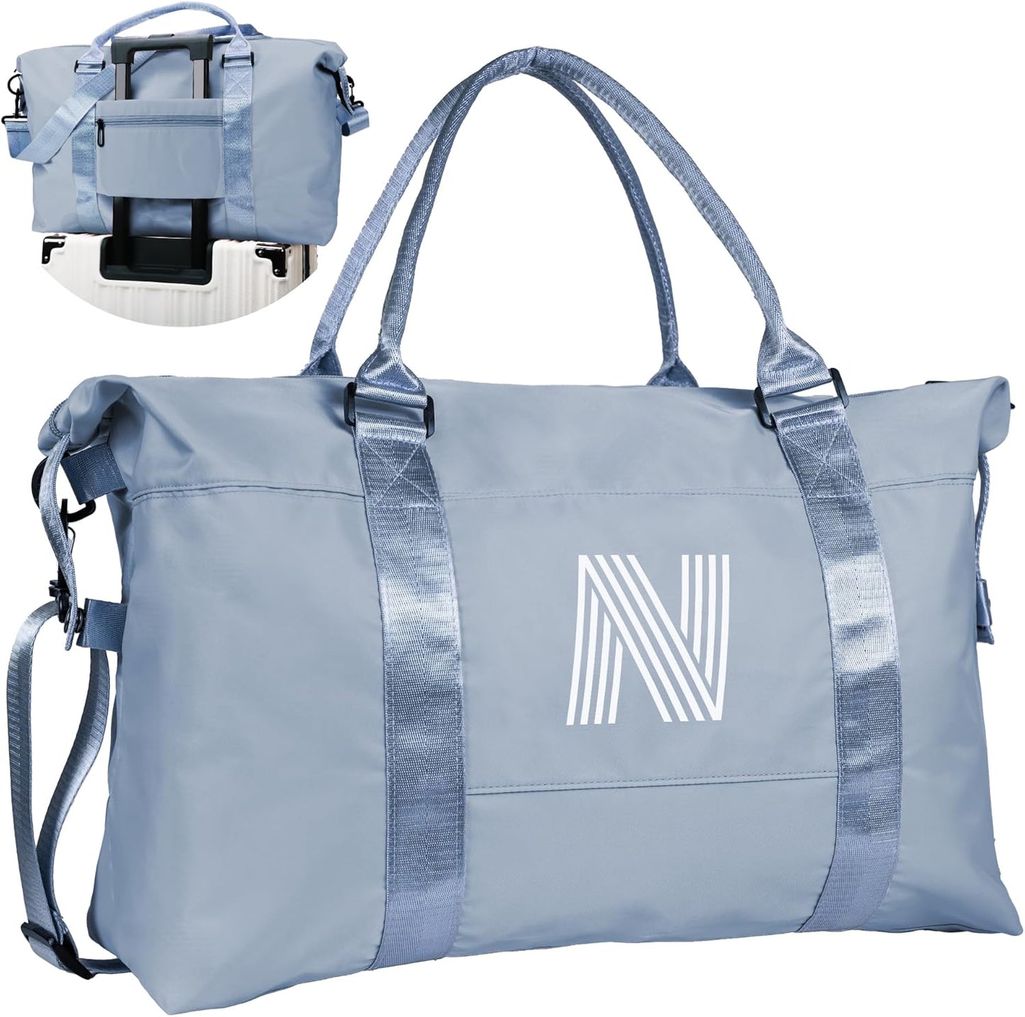 Gifts for Girls - 5 6 7 8 9 10 11 12 13 14 15 16 18 Year Old, Initial Travel Duffel Bag, Girl Personalized Bags, Kids Sports Bag, Monogram Overnight Bag for Kid, Gift for Friend (Letter B)